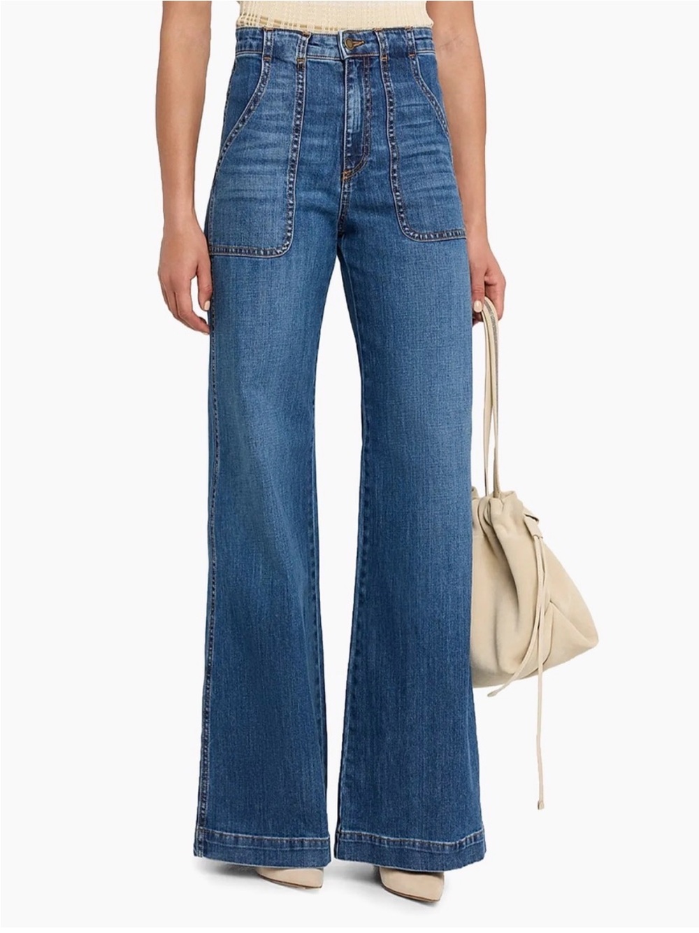 Ramy Brook Theodora High-Rise Wide Leg Medium Wash Retro Jean 25